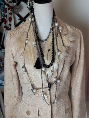 Dark Coquette Layered Necklace Collection Romantic Goth Victorian Glam Jewelry